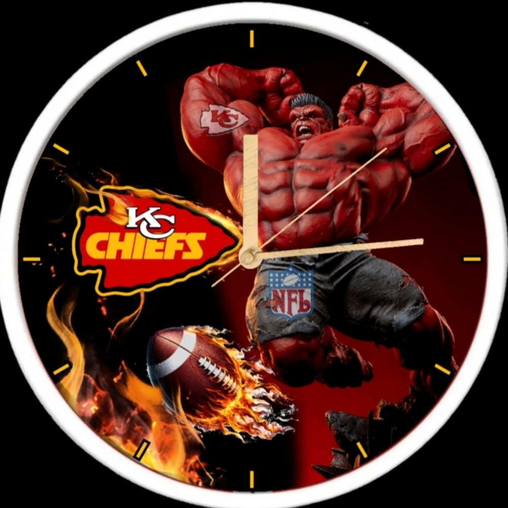 Kansas City Chiefs hulk clock
